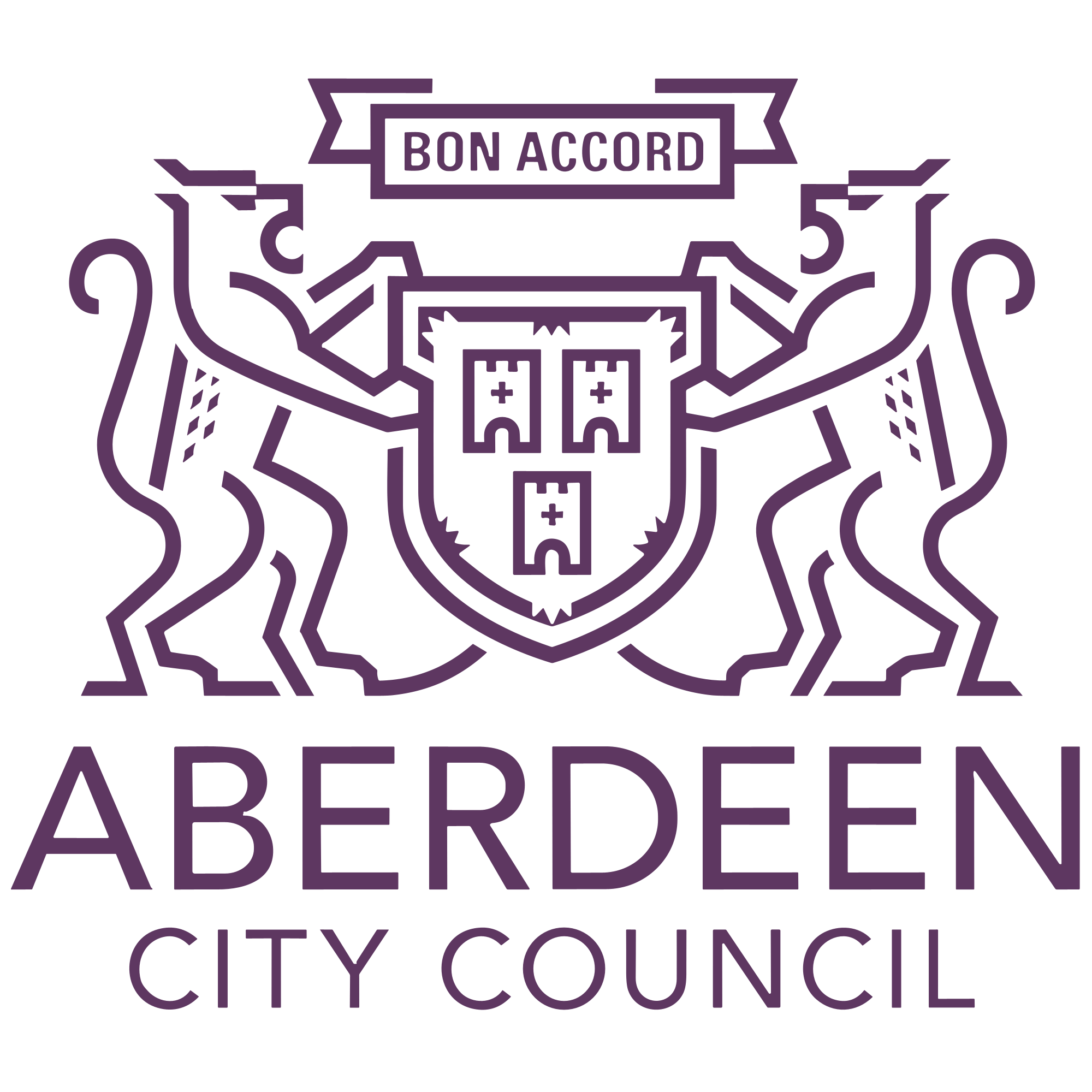 Aberdeen city council logo png bordeaux coloured